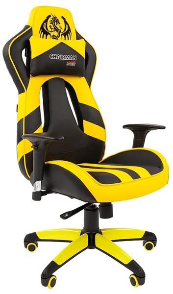 Офисное кресло Chairman   game 25 Россия экопремиум черный/желтый