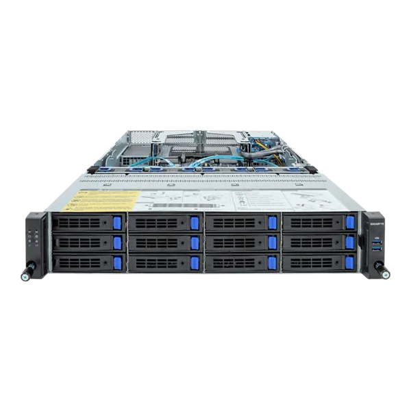 Gigabyte Server Platform R283-S94 / 2U / 2xIntel (Gen 4/5) / 2xHS / 32xDIMM / 12xLFF SAS/SATA + 2xSFF SAS/SATA / 2xGbE / 2xOCP 3.0 / 4xFHHL / 2x1300W / Rails