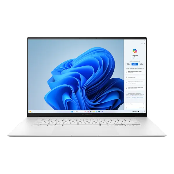 ASUS Zenbook S 16 OLED UM5606WA-RK226W AMD RYZEN AI 9 365(10C)  LPDDR5X 24GB 1TB PCIE G4 SSD   16" OLED WQXGA+ BEND GLARE GG,400NITS(HDR),DCI-P3:100% 120Hz WIN11 HOME  Scandinavian White