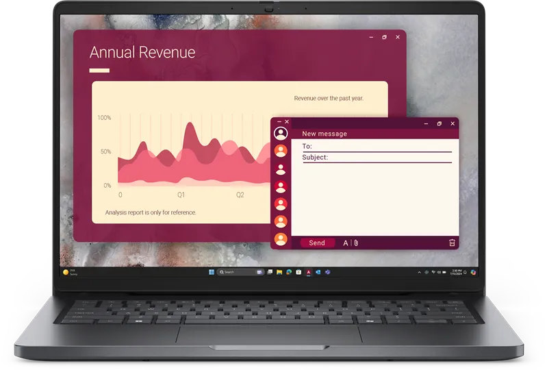 Ноутбук Dell Pro 14 Core 7 250U 14,0" FullHD+300nit AG,300 nit,32 GB (Pro14-7213)