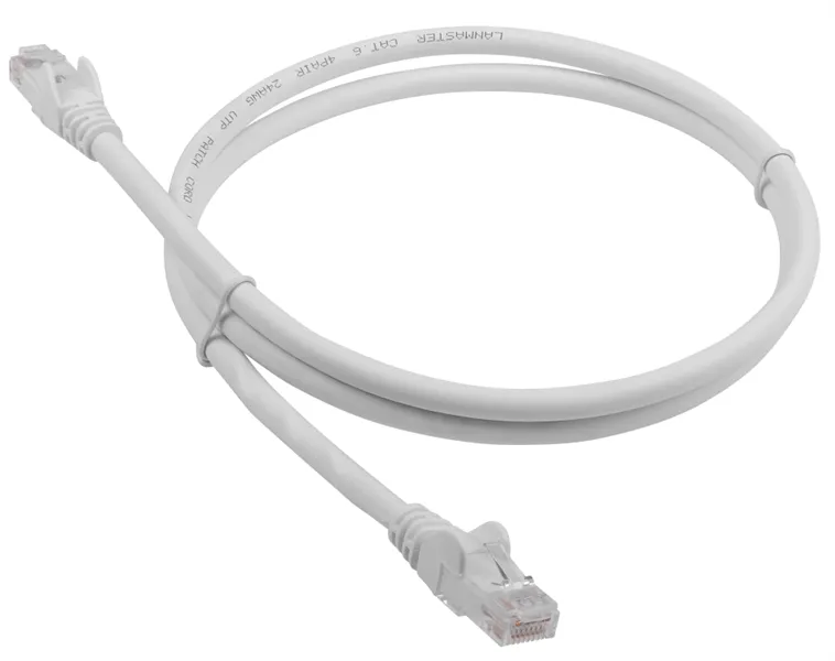 Патч-корд Lanmaster LAN-PC45/U6-2.0-WH UTP RJ-45 вил.-вилка RJ-45 кат.6 2м белый LSZH (уп.:1шт)