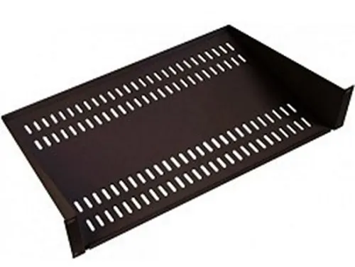 Полка стационарная ЦМО МС-30-9005 2U нагр.:15кг. 19" 300мм черный (упак.:1шт)