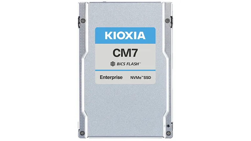 KIOXIA Enterprise SSD 2,5"(SFF/U.3), CM7-V, 3200GB (3.2TB), NVMe 2.0/PCIe 5.0 1x4, 2x2, R14000/W6750MB/s (S128K), IOPS(R4K) 2700K/600K, MTTF 2,5M, 3DWPD/5Y (Mixed Use), 3D-TLC, 15mm
