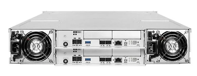 Система хранения данных Infortrend EonStor GS 3000 Gen3 2U/12bay Dual  controller 4x12Gb/s SAS, 4x25GbE(SFP28)+4xhost board, 4x4GB,2x(PSU+Fan), 2x(SuperCap.+Flash), 12xbay and 1xRMkit (GS 3012R3-D)