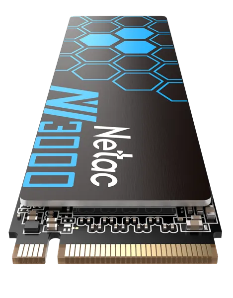 SSD накопитель Netac SSD NV3000 1TB PCIe 3 x4 M.2 2280 NVMe 3D NAND, R/W up to 3100/2100MB/s, IOPS(R4K) 220K/160K, TBW 600TB, with heat sink, 5y wty