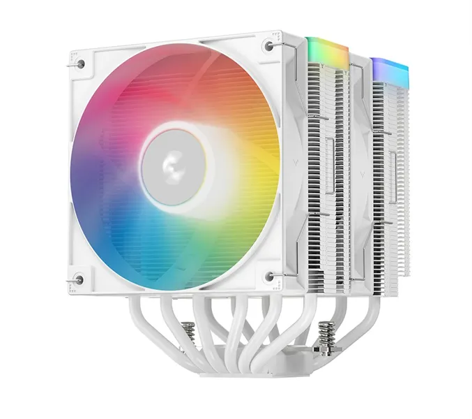 DEEPCOOL AG620 WH ARGB V2 LGA20XX/1700/1200/115X/AM5/AM4 (9шт/кор, TDP 260W, PWM, ARGB DUAL Fan 120mm, 6 тепл. трубок, белый) RET