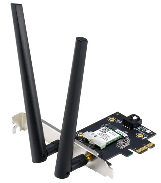 Адаптер ASUS PCE-AXE5400//WIFI 802.11ax, 2402 + 574Mbps, PCI-E Adapter, 2 antenna; 90IG07I0-ME0B10