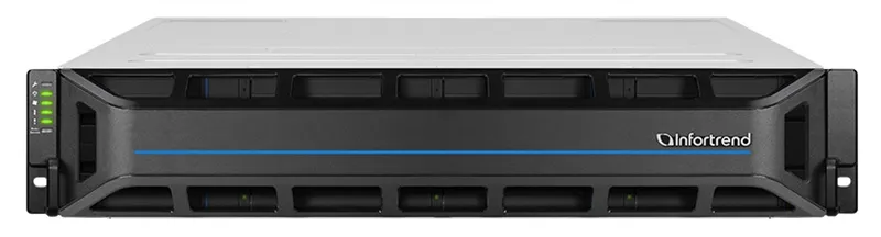 Система хранения данных Infortrend EonStor GS 2000 2U/12bay Dual controller, 2x12Gb/s SAS,8x1G iSCSI+4x host board,4x4GB,2x(PSU+FAN),2x(SuperCap.+Flash),12xdrive trays and 1xRackmount kit (GS 2012RCF-D)
