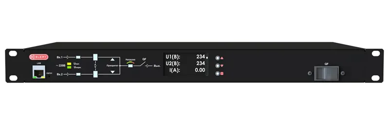 АВР Elemy ATS-1206/32 1U 19" ввод:2xС20 выход:1xC1932A