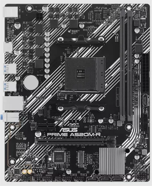 Материнская плата ASUS PRIME A520M-R, Socket AM4, A520, 2*DDR4,HDMI, 4SATA3 + RAID, Audio, Gb LAN, M2, USB 5Gbps, USB 2.0, COM*1 header (w/o cable), mATX ;90MB1H60-M0EAY0