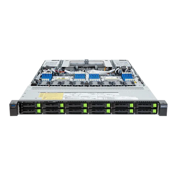 Gigabyte Server Platform R183-Z94 Rev.3x / 1U / 2xAMD (9004/9005) / 2xHS / 24xDIMM / 12xSFF NVME/SAS/SATA + 3xM.2 PCIe Gen3 / 2xGbE / 2xOCP 3.0 / 2xFHHL / 2x1600W / Rails