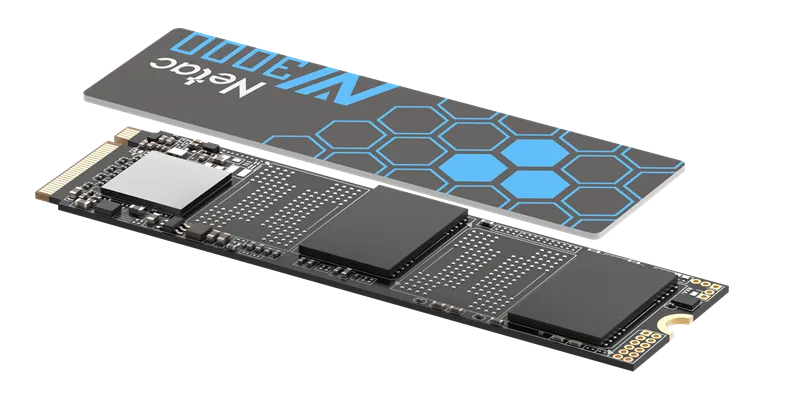 SSD накопитель Netac SSD NV3000 1TB PCIe 3 x4 M.2 2280 NVMe 3D NAND, R/W up to 3100/2100MB/s, IOPS(R4K) 220K/160K, TBW 600TB, with heat sink, 5y wty
