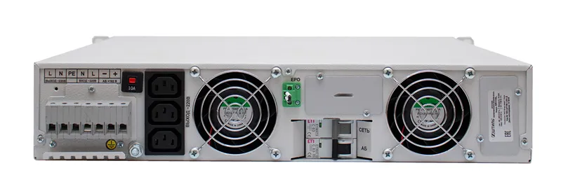 ШТИЛЬ ИБП 10000 ВА; 1 фазный; on-line; батарея: 192В ext(no incl), ЗУ 4А; 3U; rack