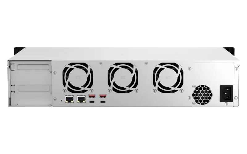 Система хранения данных QNAP SMB 2U QC 2,2GhzCPU/4Gb(upto64Gb)/upto 8HDD, upto 20 with TL-R1200S-RP /SATA(3,5'' 2,5")/ 4xUSB3.2/2xExp.slot/2x2,5Gb/iSCSI/1xPS/no rail/3YW TS-873AeU-4G-EU-RU