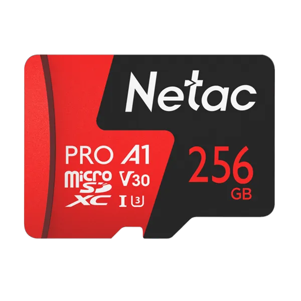 Носитель информации Netac P500 Extreme PRO 256GB MicroSDXC V30/A1/C10 up to 100MB/s, retail pack card only