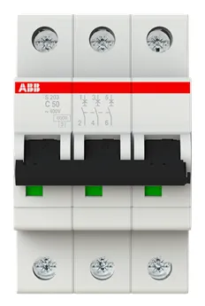 Выключатель автоматический ABB 2CDS253001R0504 50A тип C 6kA 3П 400В 3мод