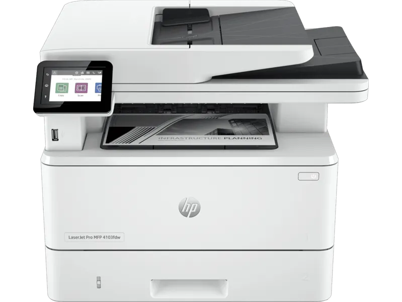 МФУ лазерный HP LaserJet Pro 4103fdw (2Z629A) A4 Duplex Net WiFi белый