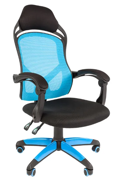 Офисное кресло Chairman    game 12  Россия черн.голубой