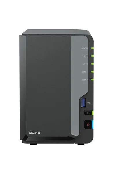Системы хранения данных Synology  DC 2,0GhzCPU/2GB(upto6)/RAID0,1/up to 2HDDs SATA(3,5' 2,5')/2xUSB3.2/2GigEth/iSCSI/2xIPcam(up to 25)/1xPS /1YW (repl DS220+)