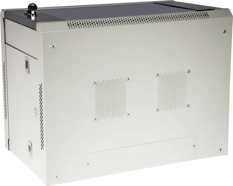 Шкаф коммутационный Lanmaster (TWT-CBWPG-15U-6X6-GY) настенный 15U 600x600мм пер.дв.стекл задн.дв.стал.лист 2 бок.пан. 60кг серый 500мм 33кг 768мм IP20 металл