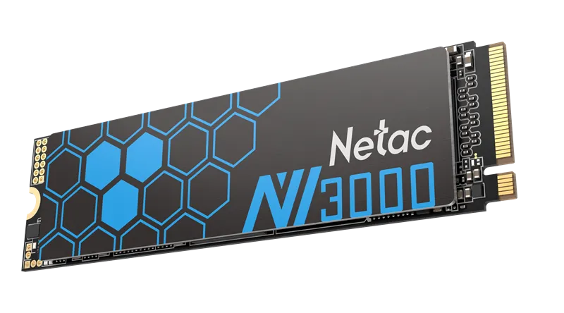 SSD накопитель Netac SSD NV3000 1TB PCIe 3 x4 M.2 2280 NVMe 3D NAND, R/W up to 3100/2100MB/s, IOPS(R4K) 220K/160K, TBW 600TB, with heat sink, 5y wty