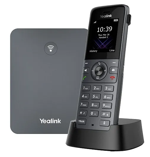 Телефон YEALINK DECT-трубка Yealink W73P DECT (база W70B+трубка W73H) до 10 SIP-аккаунтов, до 10 трубок на базу, до 20 одноврем. Вызовов