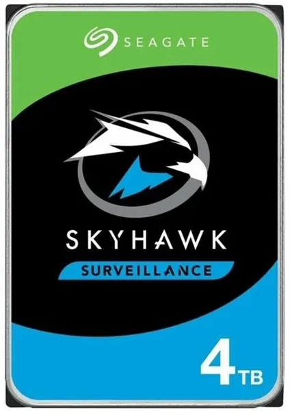 Жесткий диск Seagate Skyhawk HDD 3.5" SATA 4Tб, 5400 rpm, 256Mb buffer, 512e/4Kn, CMR, ST4000VX016, 1 year, (аналог ST4000VX013)