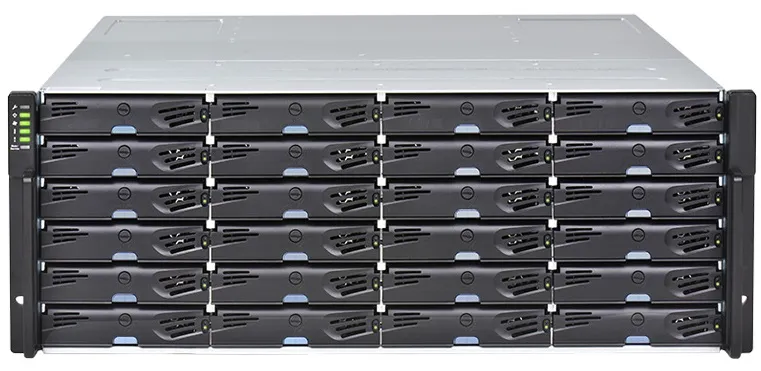 Система хранения данных Infortrend EonStor DS 1000 Gen2 2U/24bay Dual controller 2x12Gb SAS EXP/8x1G iSCSI + 2x host board slot(s)/2x2GB/2x(PSU+FAN)/2x (Super capacitor+Flash)/24xdrive tray/Rackmount(ESDS 1024R2CB-B)
