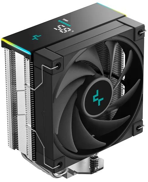 Кулер для процессора DEEPCOOL AK400 DIGITAL SE LGA1700/1200/115X/AM5/AM4 (18шт/кор, TDP 220W, PWM, Fan 120mm, 4 тепл. трубки, ARGB, черный) RET (R-AK400-BKADMN-GJD)
