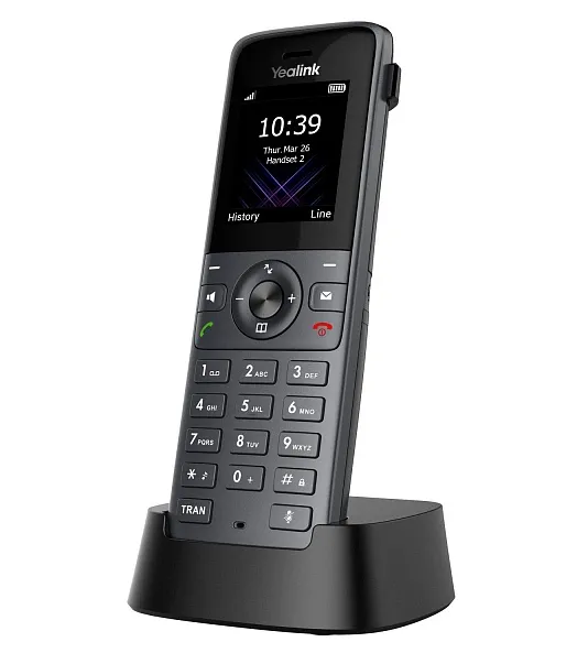 Трубка YEALINK DECT трубка W74H, экран 1.8",  виброоповещение, FNR, BT, 3.5 mm, для W70B/W71P/W73P/W74P/W76P/W79P/W75/W80/W90, шт