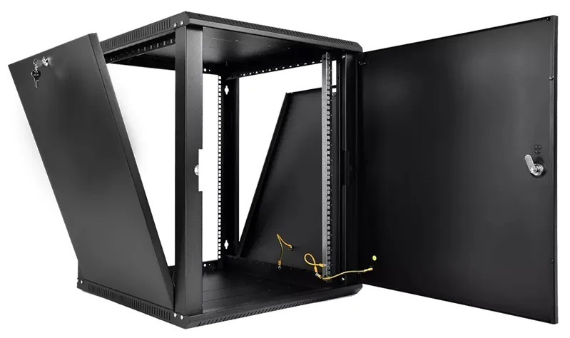 Шкаф ЦМО Шкаф телекоммуникационный настенный разборный ЭКОНОМ 18U (600  520) дверь металл, цвет черный