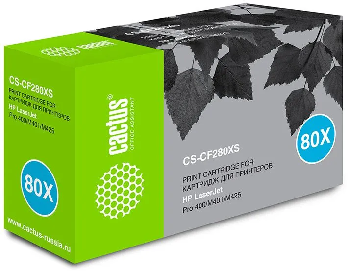 Картридж лазерный Cactus CS-CF280XS CF280X черный (6900стр.) для HP LJ Pro 400/M401/M425