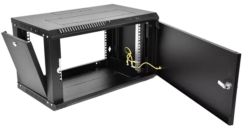 Шкаф ЦМО Шкаф телекоммуникационный настенный разборный ЭКОНОМ 6U (600  350) дверь металл, цвет черный