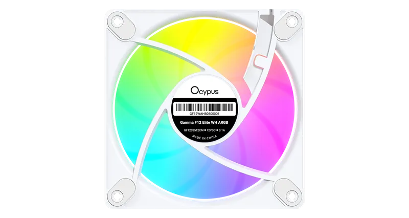 Ocypus Gamma F12 Elite WH ARGB 3 IN 1, 120x120x25mm, 4-PIN PWM, 600-1800 RPM, 26 DBA MAX, HYDRO BEARING