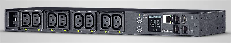 Панель питания распределительная CyberPower PDU PDU41005  (PDU20SWHVIEC8FNET) Switched, 1U type, 16Amp, plug IEC 320 C20, (8) IEC 320 C13 -EOL