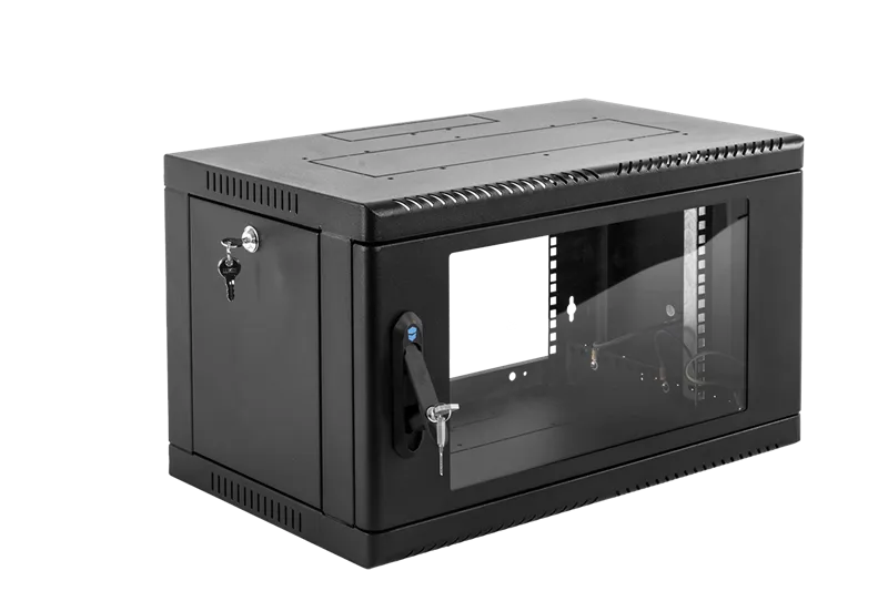 Шкаф ЦМО Шкаф телекоммуникационный настенный сварной 6U (600  350) съёмные стенки, дверь стекло, чёрный