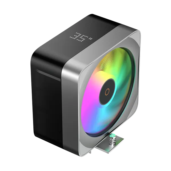 Ocypus Delta A40 EX BK Digital, 120mm ARGB FAN, Top Display Panel, 4 HEAT PIPES, 4-PIN PWM, 500-1800 RPM, 29DBA, HYDRO BEARING, LGA115X/1200/1700/18XX, AM4/AM5