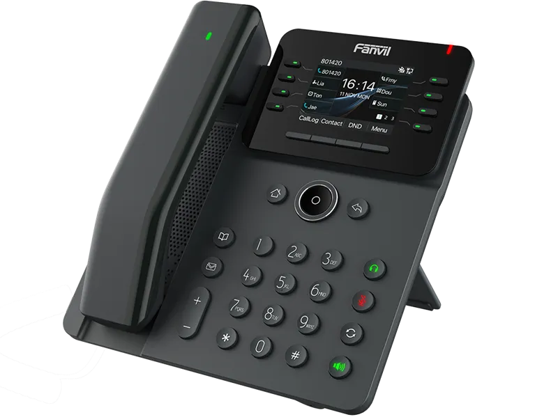 SIP-Телефон Fanvil Enterprise Phone with Wireless Handset 6-Party Local Conference HD voice 8 SIP lines 8 Line key 2.8 Inch color screen Opus+IPV6 21 DSS keys PSU