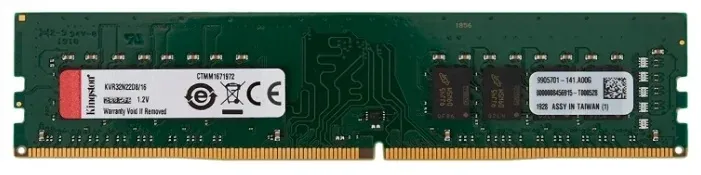 Оперативная память Kingston DDR4  16GB  3200MHz DIMM CL22 2RX8 1.2V 288-pin 8Gbit