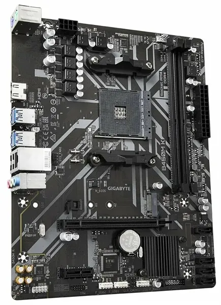 GIGABYTE B450M K, AM4, B450, 2*DDR4, HDMI,  4 SATA 6 Гб/с, M2, Audio, Gb LAN, USB 3.2, USB 2.0, mATX