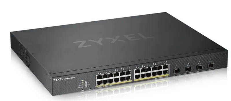 Коммутатор Smart L3 Lite коммутатор PoE+ Zyxel NebulaFlex XGS1930-28HP, rack 19", 24xGE PoE+, 4xSFP+, бюджет PoE 375 Вт