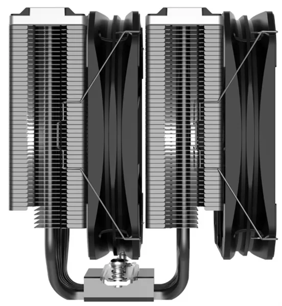 PCCooler G6 BK S115X/1200/1700/20XX /AM4/AM5 (8 шт/кор, TDP 250W, 2x130mm PWM FAN, 6 тепловых трубок 6мм, 400-1600RPM, 10-29dBa)