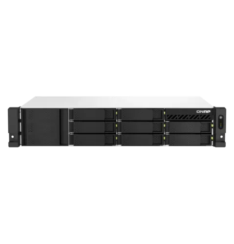 Система хранения данных QNAP SMB 2U QC 2,2GhzCPU/4Gb(upto64Gb)/upto 8HDD, upto 20 with TL-R1200S-RP/SATA(3,5'' 2,5")/ 4xUSB3.2/2xExp.slot/2x2,5Gb/iSCSI/2xPS/no rail/3YW TS-873AeU-RP-4G-EU-RU