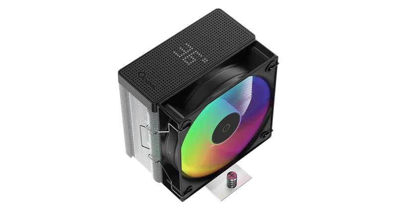 Ocypus Gamma A40 BK ARGB Digital, 100mm ARGB FAN, Top Display Panel, 4 HEAT PIPES, 4-PIN PWM, 600-2400 RPM, 29.5DBA, HYDRO BEARING, LGA115X/1200/1700/18XX, AM4/AM5