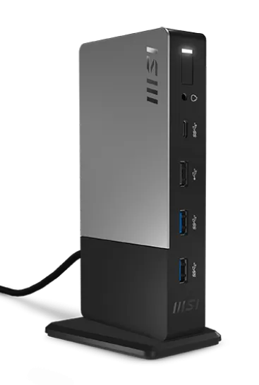 MSI USB-C Docking Station Gen 2 / 1xType-C(USB3.2Gen2/DP)/1xType-C USB3.2Gen2/2xType-A USB3.2Gen2/1xType-A USB2.0/1xHDMI2.1/1xDP/1xRJ45/1xComboJack/150W adapter