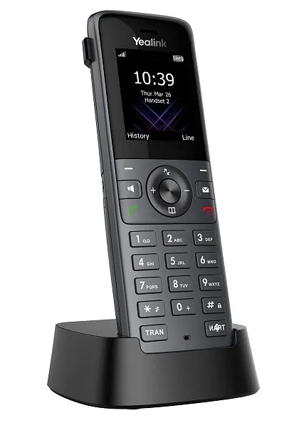 Трубка YEALINK DECT трубка W74H, экран 1.8",  виброоповещение, FNR, BT, 3.5 mm, для W70B/W71P/W73P/W74P/W76P/W79P/W75/W80/W90, шт