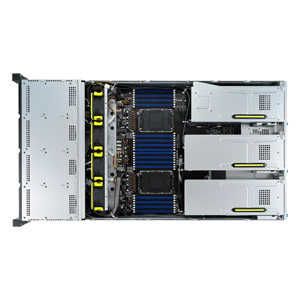 Сервер ASUS RS720-E11-RS12U, 2U, 2 x LGA4677, 32 DIMM DDR5, 12 x 3.5”/2.5" (8 x NVMe/SAS*/SATA + 4 NVMe/SATA hs), 2x M.2 slot 2280, 2x10Gbe RJ45, 8 slots PCIe 5.0, 1x OCP 3.0, 2x1600W