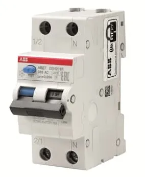 Выключатель автом. дифф. тока ABB DSH201R 2CSR245072R1254 25A тип C 4.5kA 30мА AC 1П+Н 230В 2мод