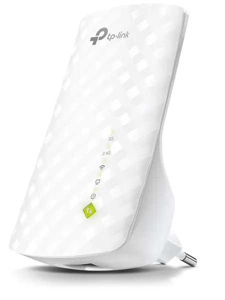 TP-Link RE220, AC750 Усилитель Wi-Fi сигнала, до 300 Мбит/с на 2,4 ГГц + до 433 Мбит/с на 5 ГГц, 3 встр. антенны, 1 порт 10/100 Мбит/с, подключение к настенной розетке