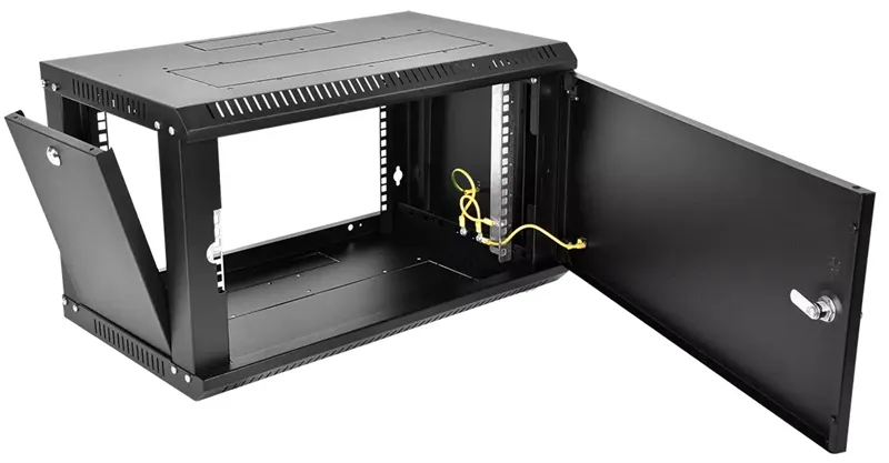 Шкаф ЦМО Шкаф телекоммуникационный настенный разборный ЭКОНОМ 6U (600  520) дверь металл, цвет черный